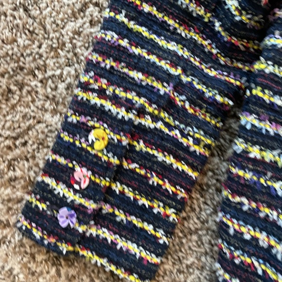 CAbi navy tweed trench coat - size 4 - Picture 13 of 15